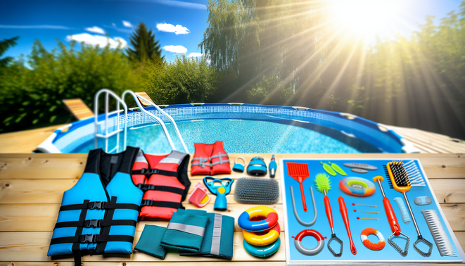 alt_text: Enhance your summer fun with Svadon’s premium above ground swimming pool accessories!