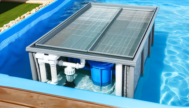 alt_text: Enjoy clear, clean water with Svadon’s above ground pool sand filter and pump for ultimate relaxation.